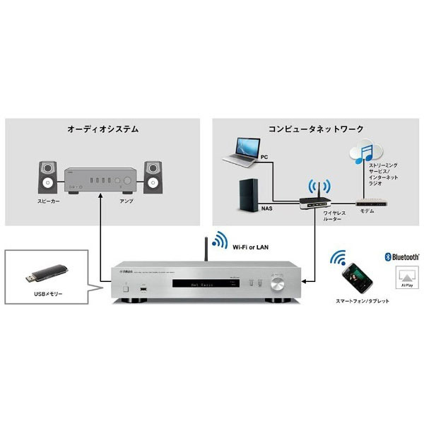 ハイレゾ音源対応】ネットワークプレイヤー（シルバー） NP-S303(S