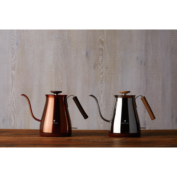 カフェケトル ステンレス 0.7L シルバー 電気ケトル コーヒー ドリップ 小型 電気カフェケトル キッチン家電 EKT-4532SL | 東京Deco 日本製 ステンレス ドリップポット 電気ケトル