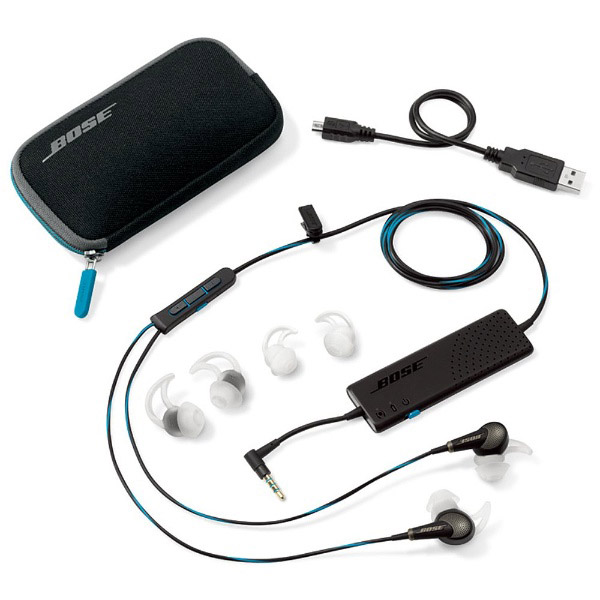 オーディオ機器 イヤフォン QuietComfort20 Acoustic Noise Cancelling headphones ブラック(Apple  devices)QC20【ノイズキャンセリング対応】 カナル型イヤホン