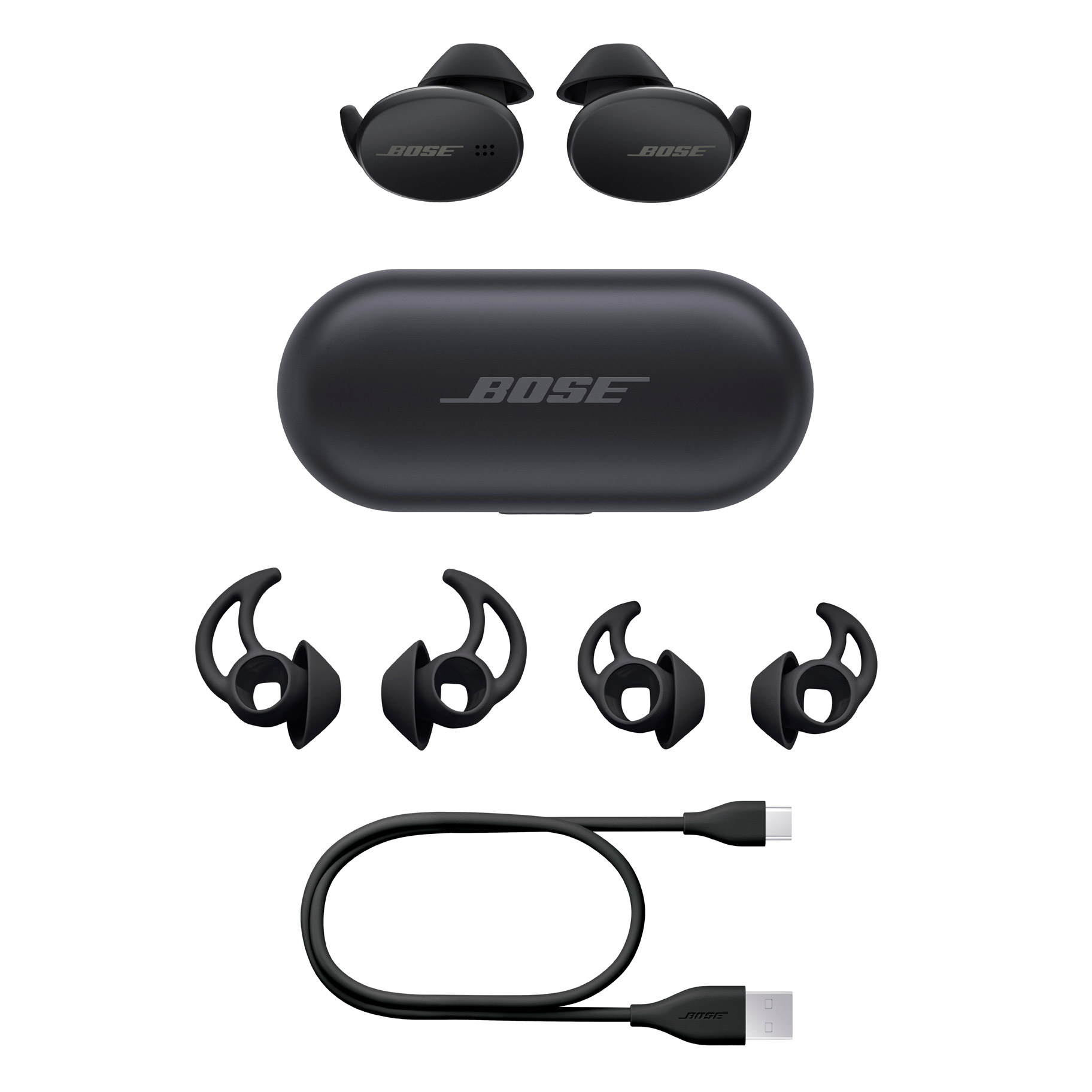 完全ワイヤレスイヤホン Bose Sport Earbuds Triple Black ［リモコン