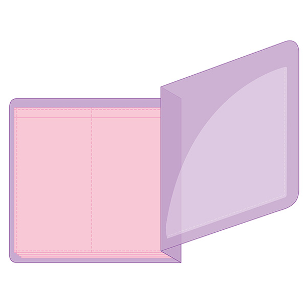 Letter Size Pink 57568EE Holds 100 Sheets Textured Paper -New Box of 25 Twin-Pocket Folders 