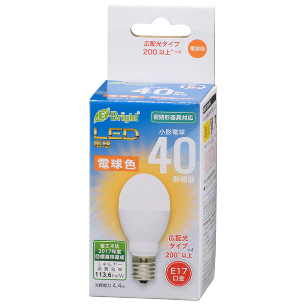 LED電球 小形 E17 40形相当 電球色 LDA4L-G-E17AS20 ［E17 /電球色 /1個 /40W相当  /広配光タイプ］｜の通販はソフマップ[sofmap]