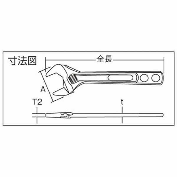 HY-26 TOP 薄型軽量ワイドモンキレンチ エコワイド 150mm口開寸法7~26