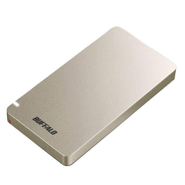 無料配達 バッファロー SSD-PGM480U3-G USB3.2 Gen2 ポータブルSSD 480GB ゴールド