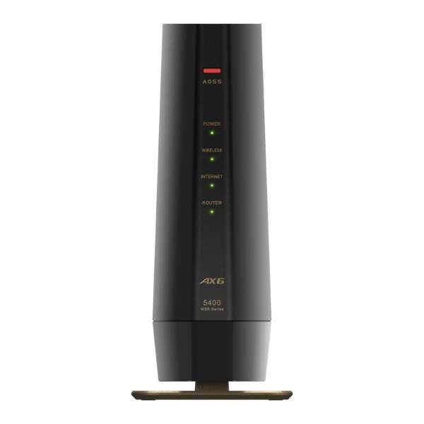 Wi-Fi路由器父母机AirStation哑光黑WSR-5400AX6S-MB[Wi-Fi 6(ax)/IPv6