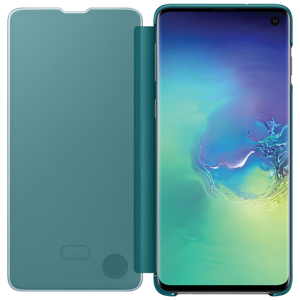 純正】 Galaxy S10用 Clear View Cover グリーン EF-ZG973CGEGJP｜の