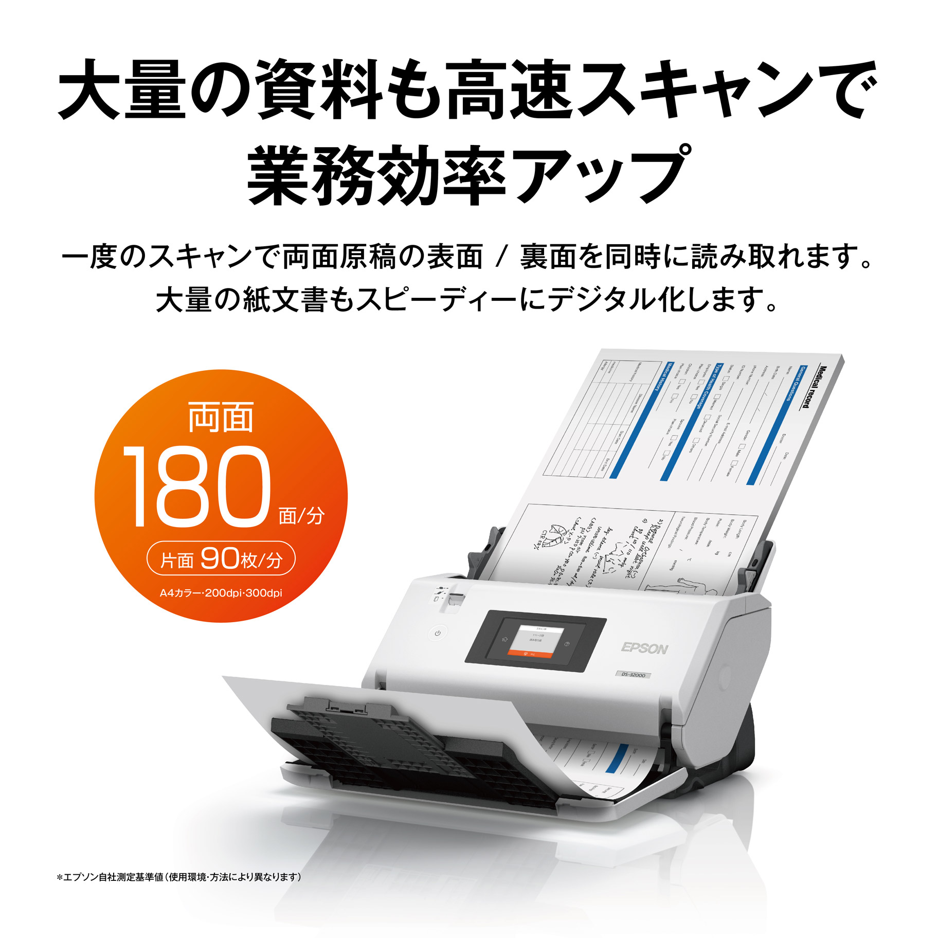 DS-32000 スキャナー 業務ドキュメント ホワイト ［A3サイズ /USB