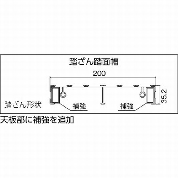 作業用踏台 アルミ製・高強度タイプ 2段 ブラック TSF256BK｜の通販は