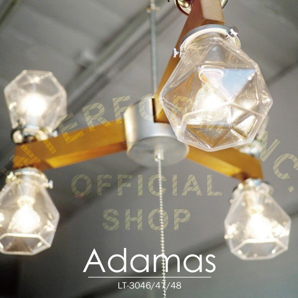 Interform 6灯 ペンダントライト Adamas 電球付き