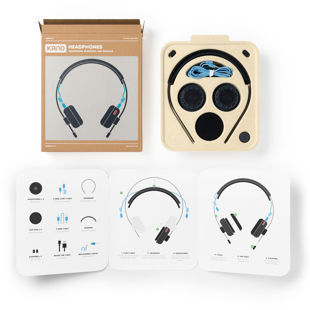 Kano 自分で組み立てる子供用ヘッドホン Bluetooth無線 有線