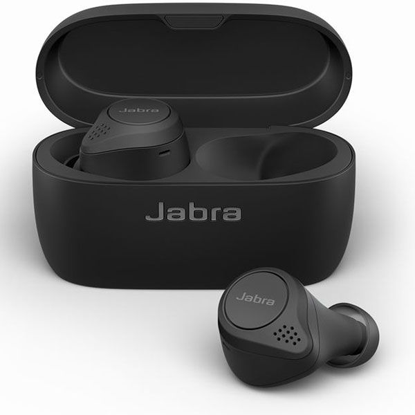 フルワイヤレスイヤホン Jabra Elite 75t ワイヤレスチャージ対応 ブラック 100-99092001-40 ［ワイヤレス(左右分離)  /Bluetooth /ノイズキャンセリング対応］