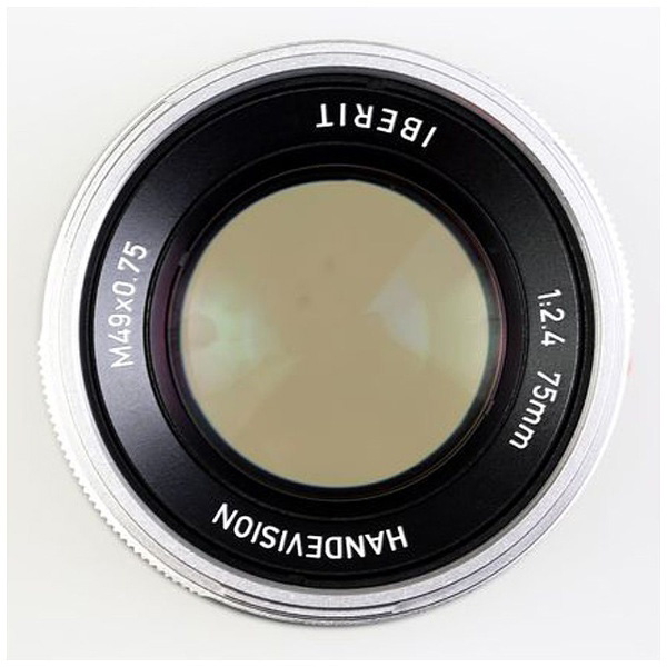 【在庫限り】 カメラレンズ 75mm F2.4 IBERIT(イベリット) シルバー ［ライカL /単焦点レンズ］