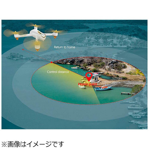 【在庫限り】 ドローン 5.8GHz GPS X4 FPV ブラシレス Hubsan ホワイト H501S