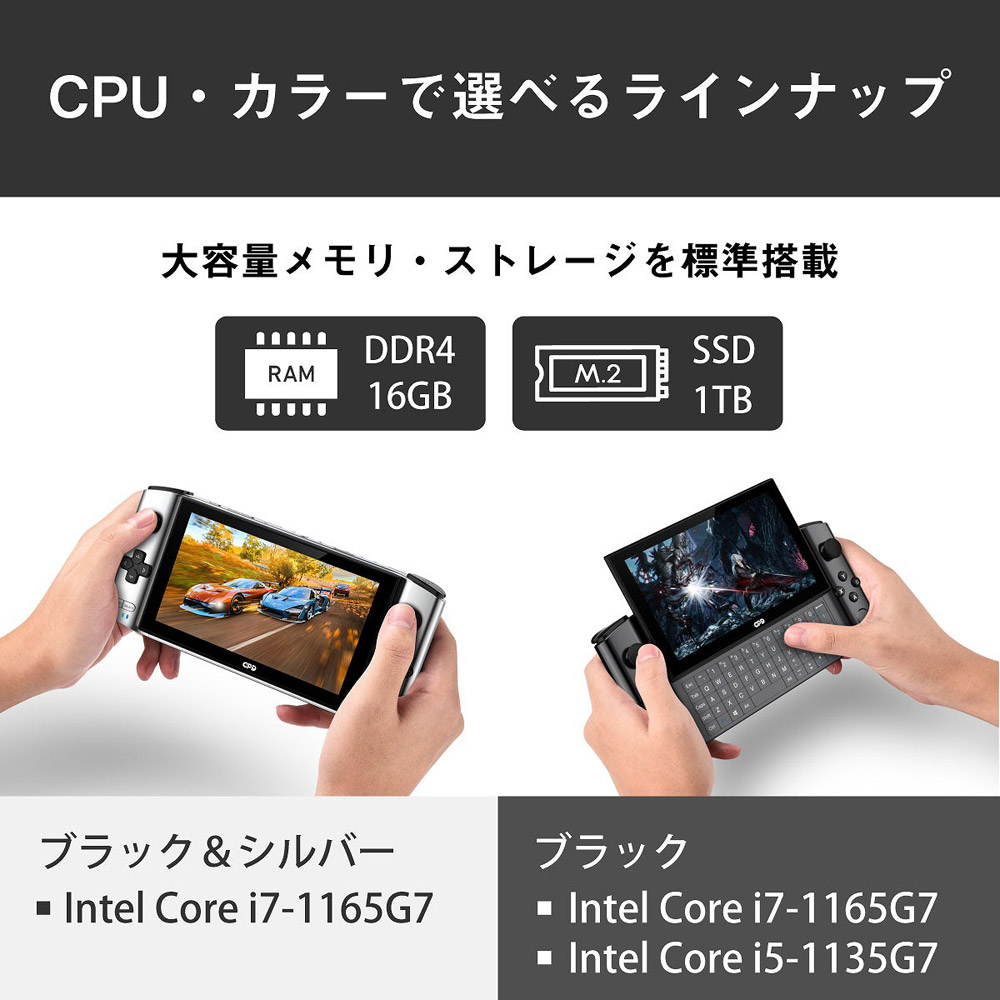 GPD WIN3 / Corei7 1TB ブラック