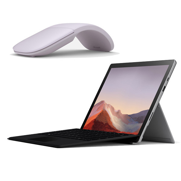 【純正Bluetoothマウスプレゼント！】Surface Pro 7 + タイプカバーブラック同梱版 プラチナ QWT-00006