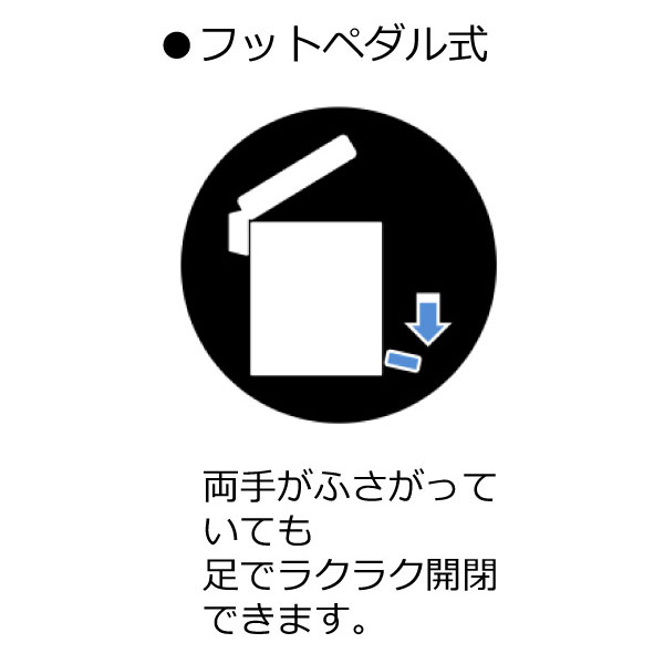 NewIconペダルビン 3L ブラック 113321 ［3L /ペダル式］｜の通販は