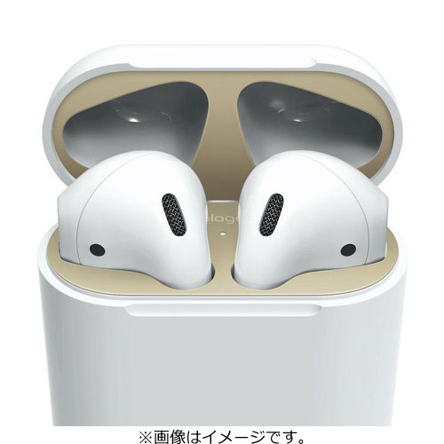 AirPods(エアーポッズ)DUST GUARD for AirPods (Matte Gold) EL_APDDGBSDG_MG