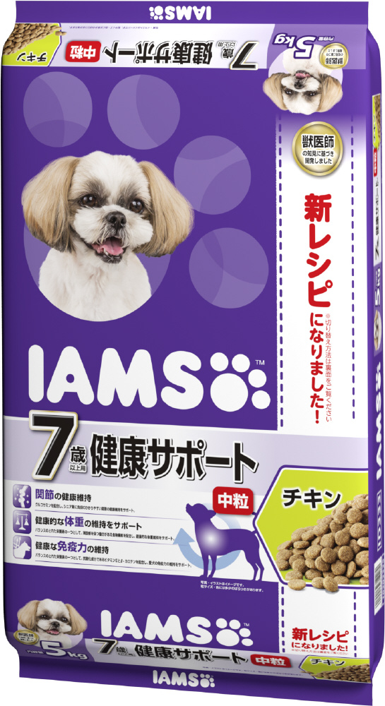 アイムス (IAMS) ドッグフード 7歳以上用 健康サポート 中粒 5kg