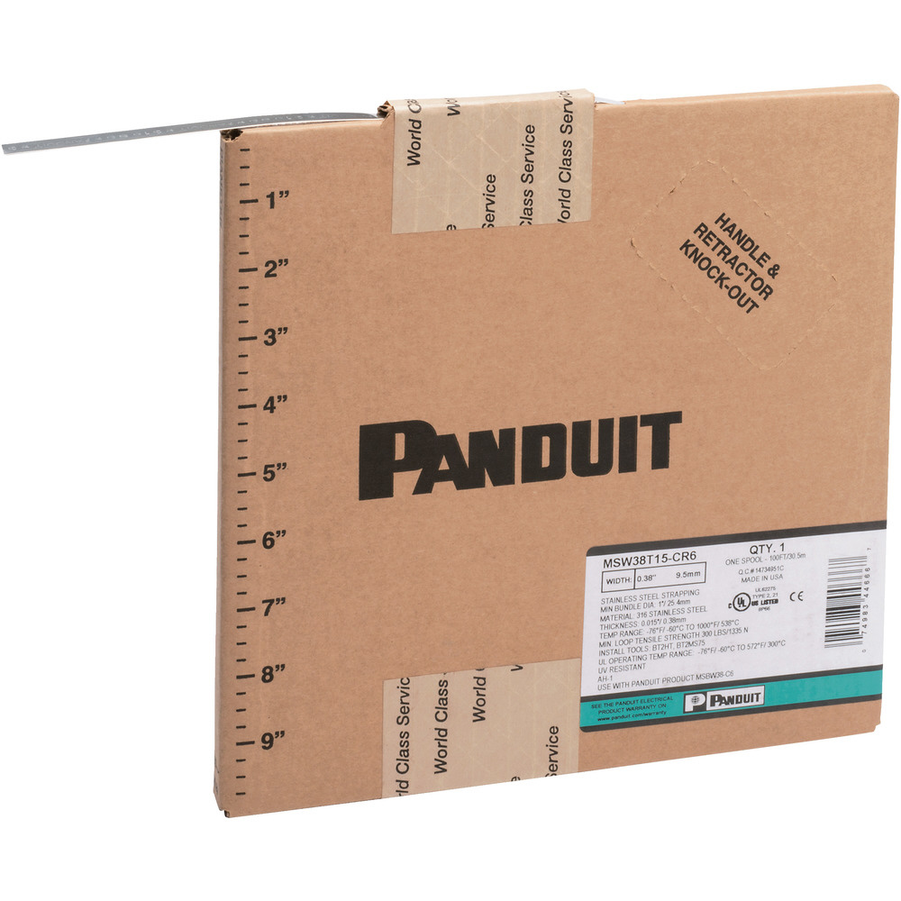 Panduit パンドウイットコーポレーション  MS(バックルロック式)ステンレススチールバンド SUS316 MS8W50T15-L6 - 1