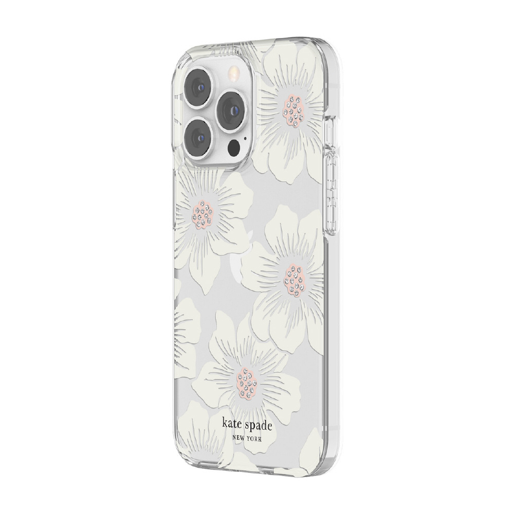 kate spade iPhone 13 Pro Protective Case - Hollyhock Floral Clear