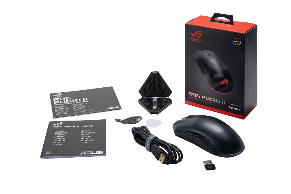 ゲーミングマウス ROG PUGIO II ブラック P705 ［光学式 /7ボタン /Bluetooth・USB /有線／無線(ワイヤレス)］