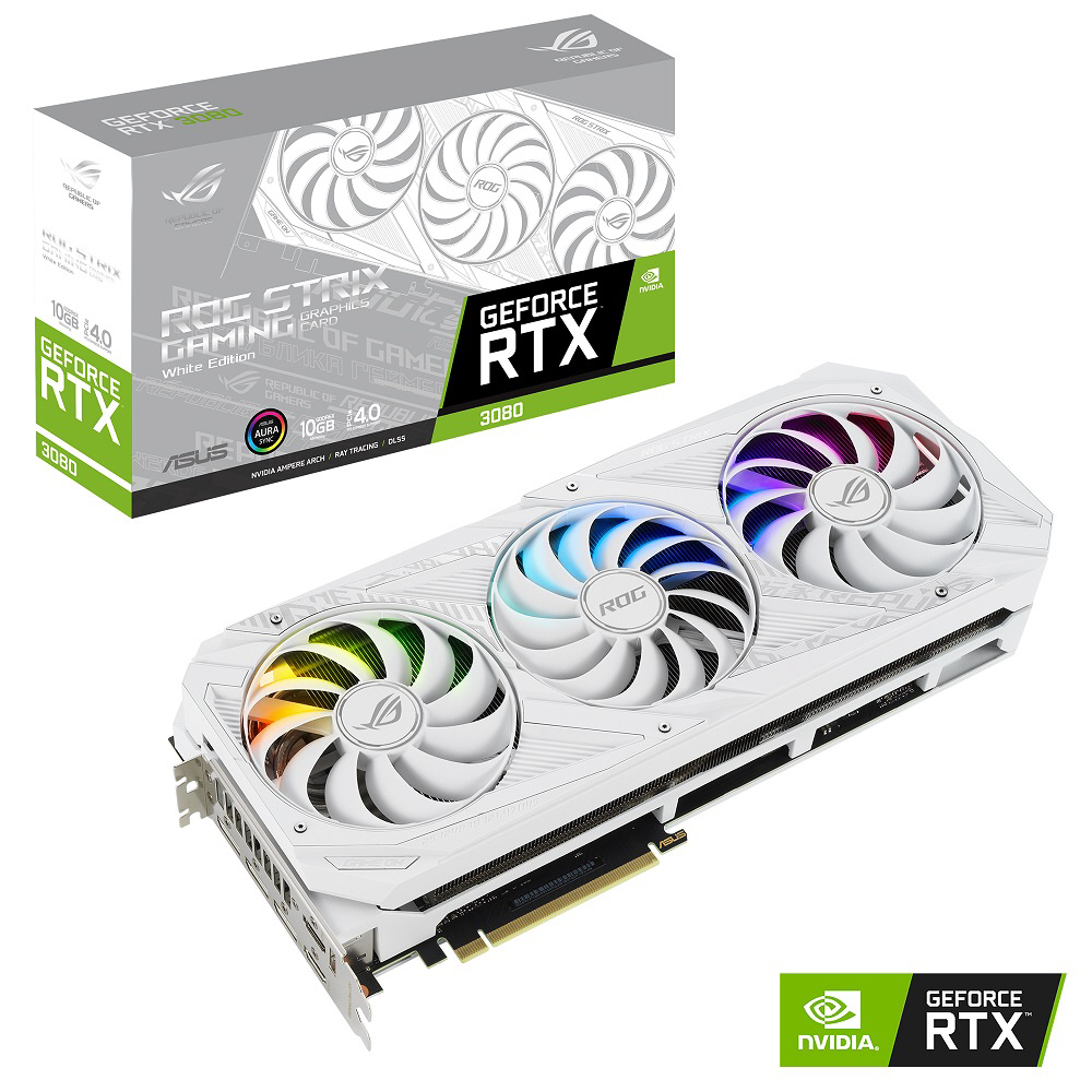 グラフィックボード ROG-STRIX-RTX3080-O10G-WHITE ［GeForce RTX ...