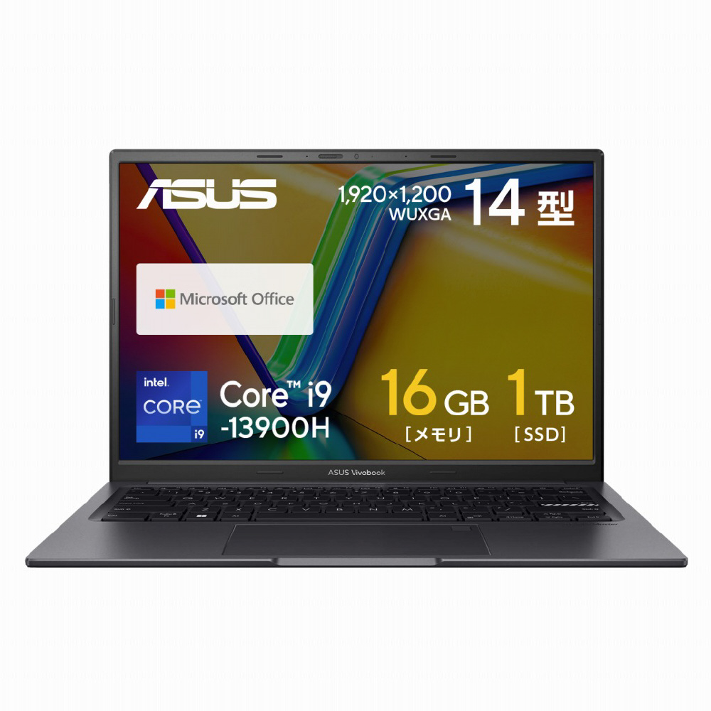 新品 ASUS プレミアムノート VivoBook 14 ブラック オフィス有8GB 仕様 - ノートPC