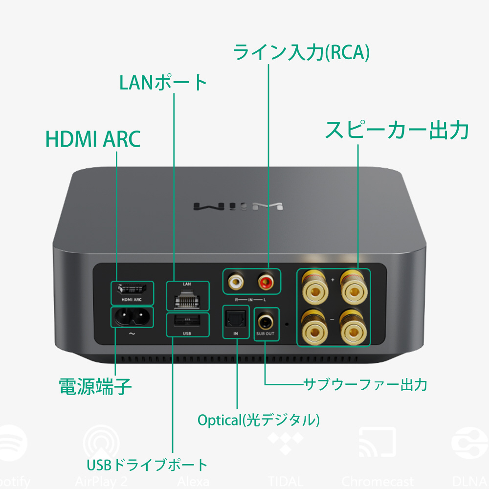 プリメインアンプ オーディオストリーマー WiiM Amp Silver
