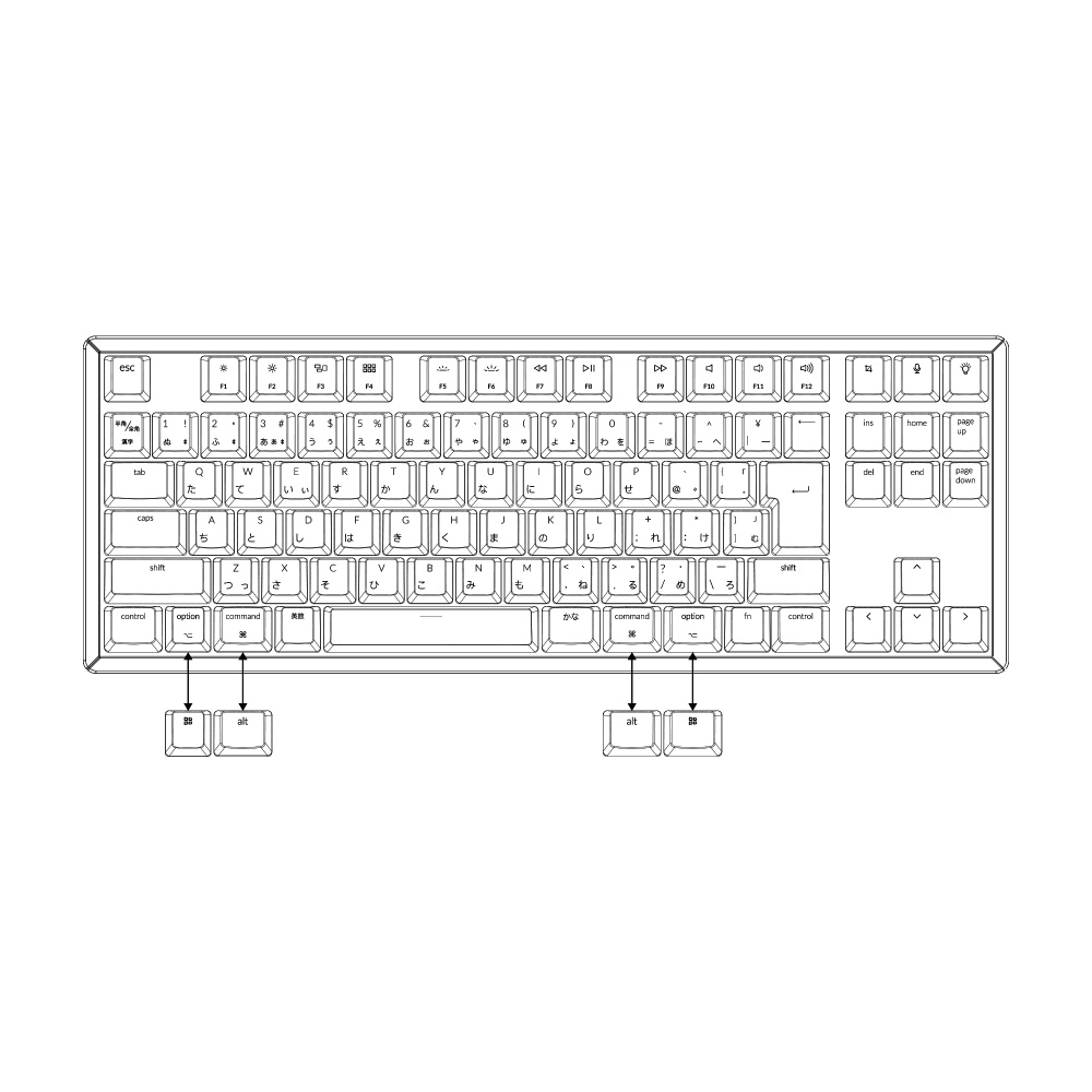 キーボード K8 WHITE LED 茶軸 K8-91-WHT-Brown-JP ［有線・ワイヤレス /Bluetooth ・USB］｜の通販はソフマップ[sofmap]