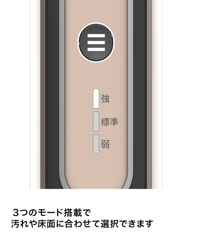 STEAM & SCRUB 回転スチームモップ S8201JWH ホワイト ホワイト