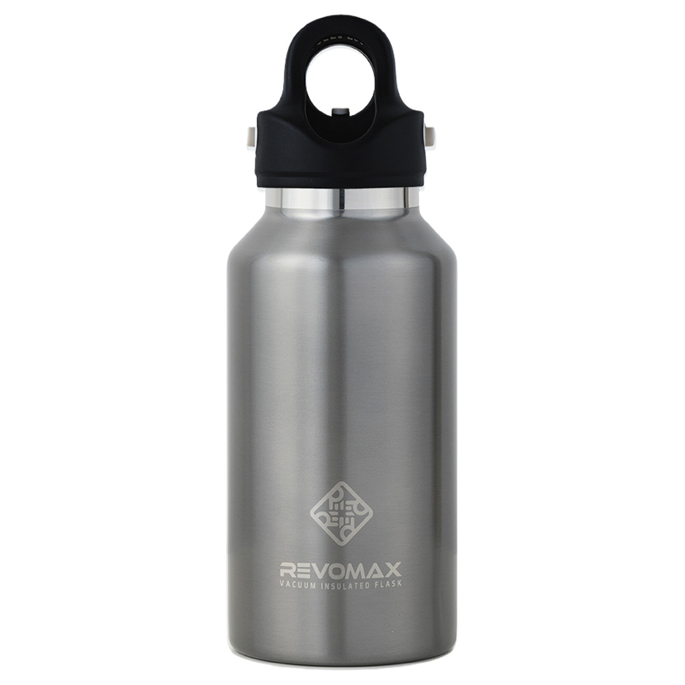 炭酸対応真空断熱ボトル 12oz［355ml/ワンタッチ］ REVOMAX ガンメタル