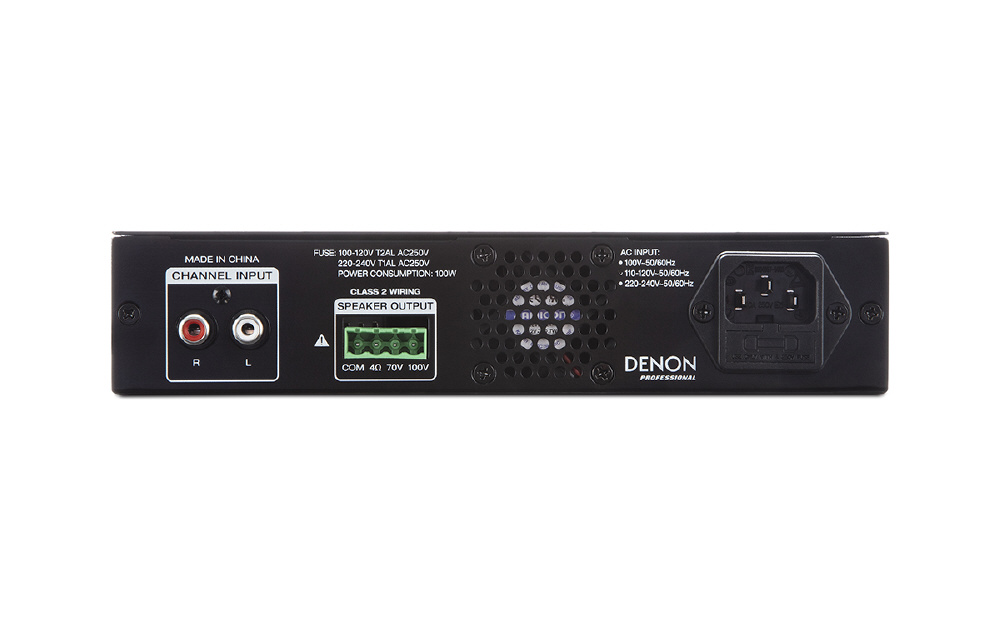 マイク入力搭載ゾーン・アンプ　ハイ／ロー対応　ハイパワー小型設備用パワーアンプ DENON Professional DN-280