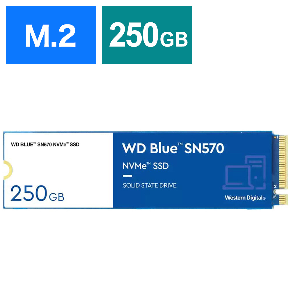 内蔵SSD PCI-Express接続 WD Blue SN570 WDS250G3B0C ［250GB /M.2