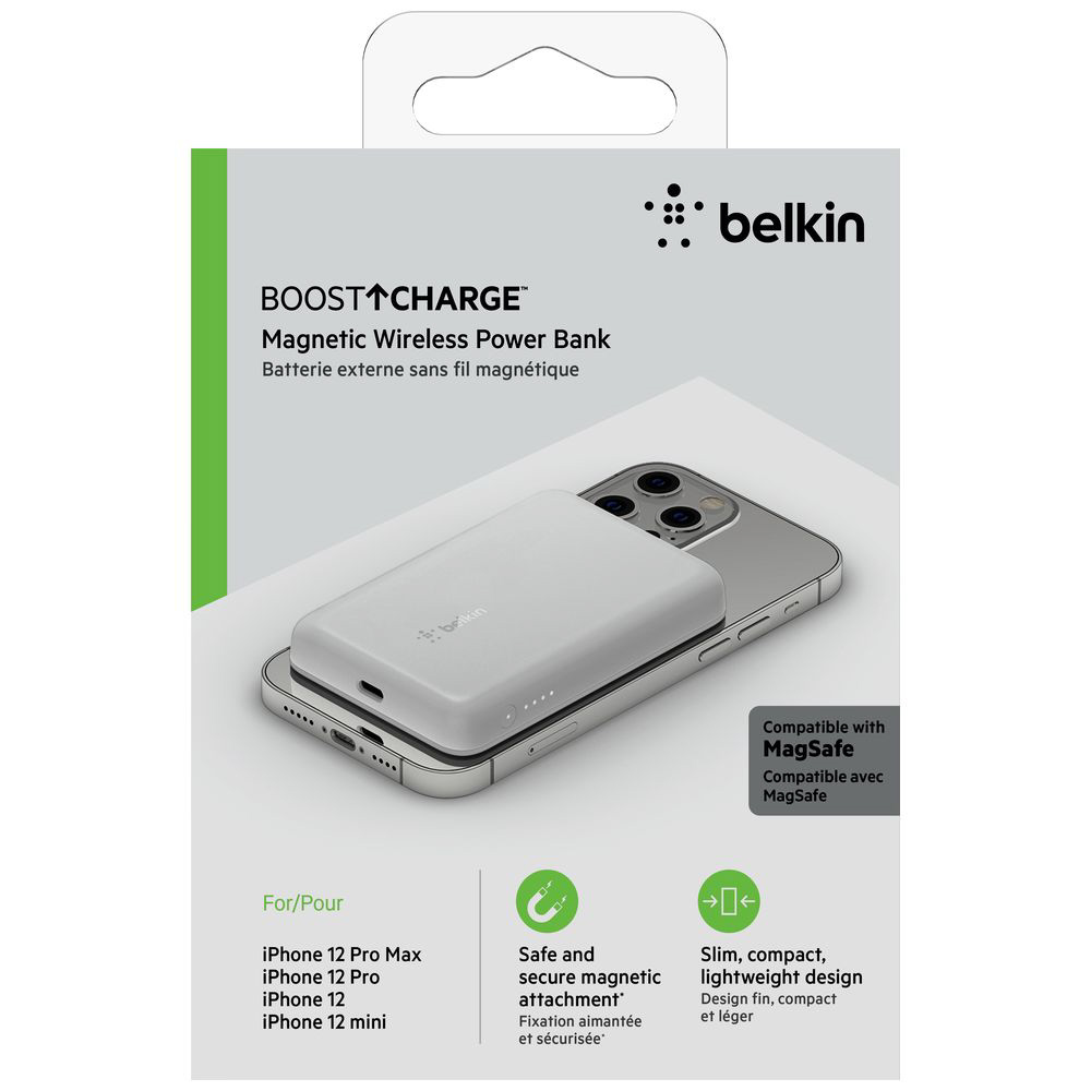 33再入荷 belkin [BPD002BTWH] MagSafe対応 磁気ワイヤレスモバイルバッテリー 2500mAh (ホワイト)  Premo掲載-スマホ・タブレット・モバイル通信,タブレットPCアクセサリー - BALADNA