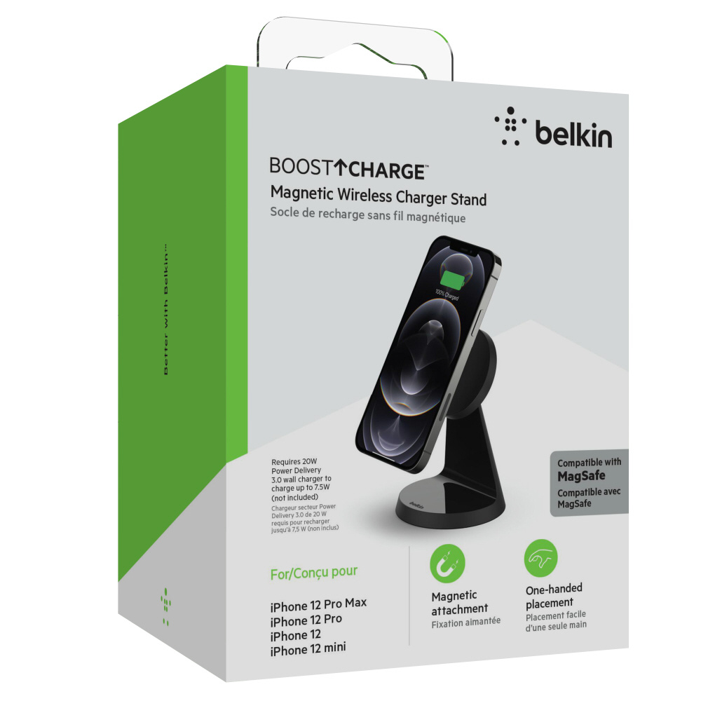 Belkin ベルキン WIB003BTBK MagSafe 対応磁気ワイヤレス充電スタンド ブラック