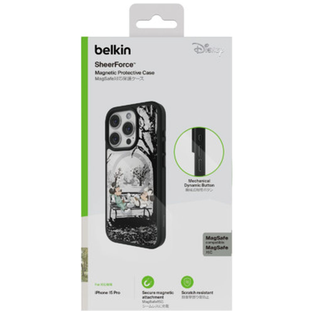 SheerForce iPhone 15 Pro用MagSafe対応保護ケース ミッキー
