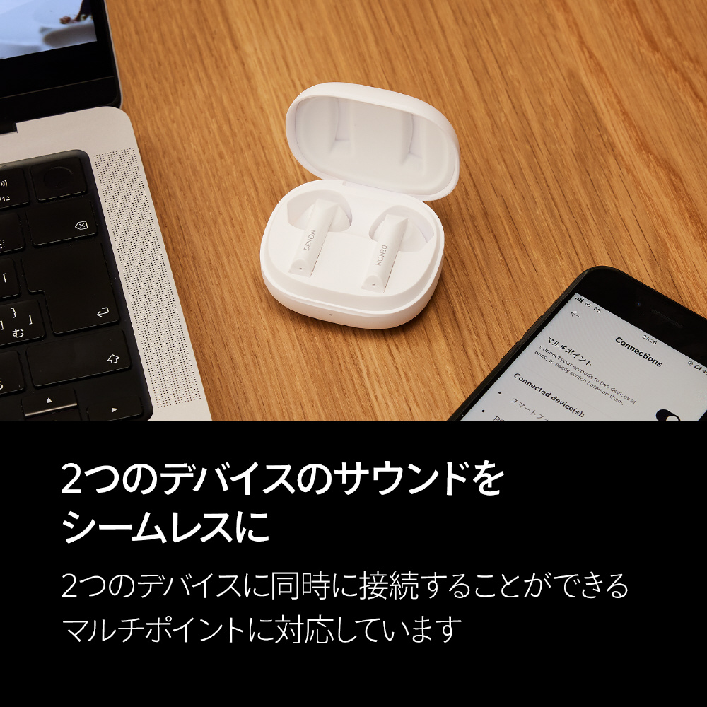 DENON】完全ワイヤレスイヤホン ブラック AHC500WBKEM [ワイヤレス