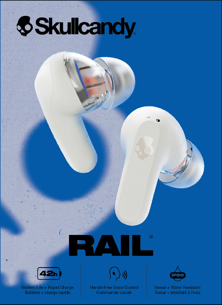 フルワイヤレスイヤホン RAIL（レール） BONE WHITE S2RLW-Q751