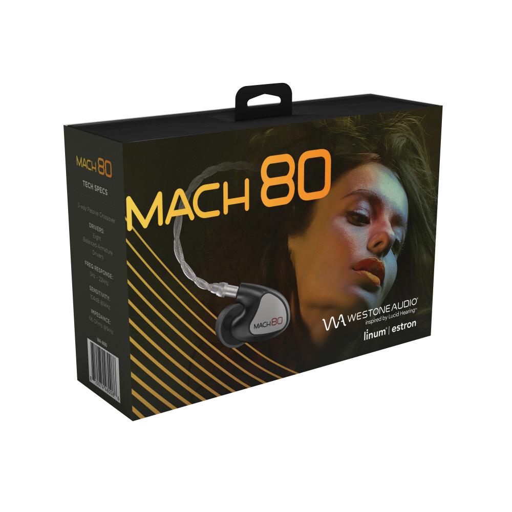 ヘッドフォン　Westone Audio カナル型イヤホン MACH80 (ガンメタルブラック) [WA-M80] イヤホン カナル型 MACH80 ユニバーサルIEM【8BA】 ガンメタル