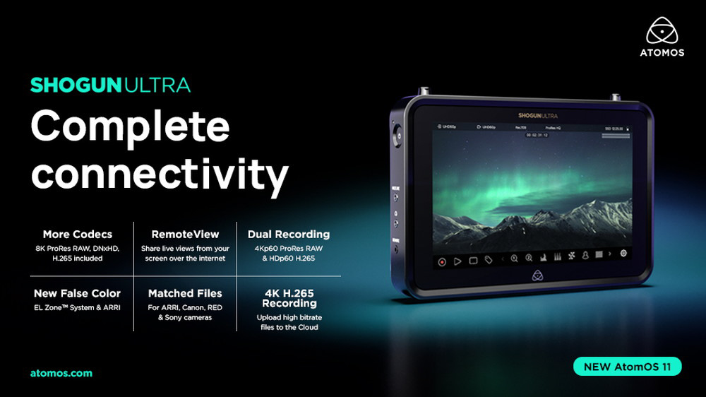 ATOMOS SHOGUN ULTRA ATOMSHGU01 モニターレコーダー Shogun Ultra – 7″ HDMI/SDI & Wi-Fi Monitor-Recorder | Atomos