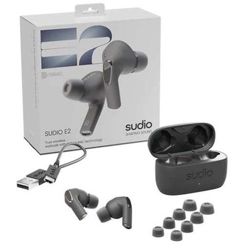 フルワイヤレスイヤホン Sudio E2 ブラック SD-1211