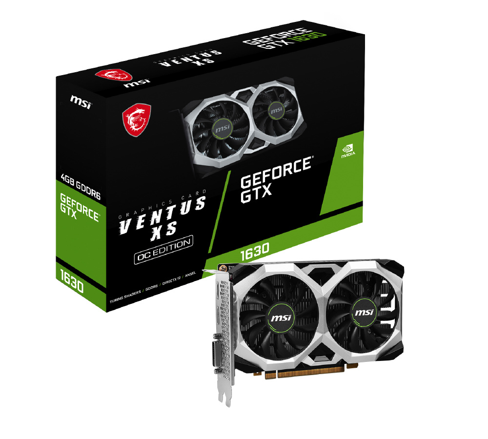 グラフィックボード GeForce GTX 1630 VENTUS XS 4G OC   ［GeForce GTXシリーズ /4GB］