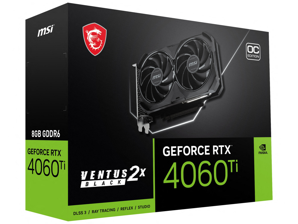 グラフィックボード GeForce RTX 4060 Ti VENTUS 2X BLACK 8G OC ...