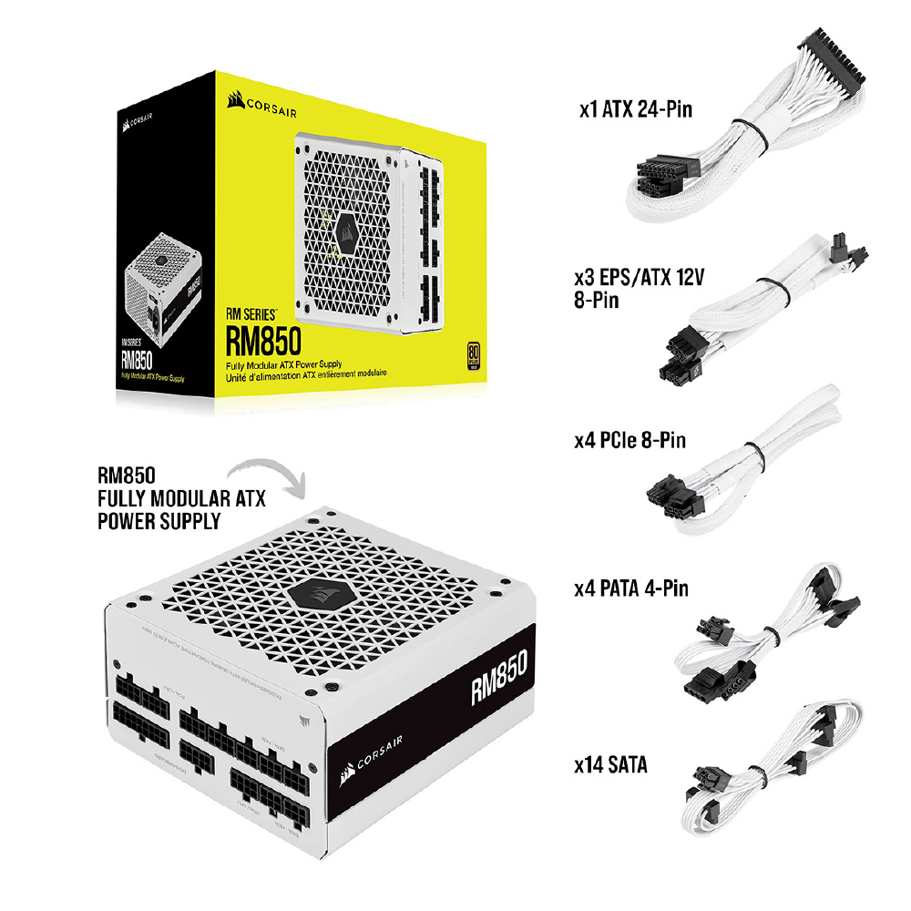 PC電源 RM850 WHT 2021 ホワイト CP-9020232-JP ［850W /ATX /Gold］