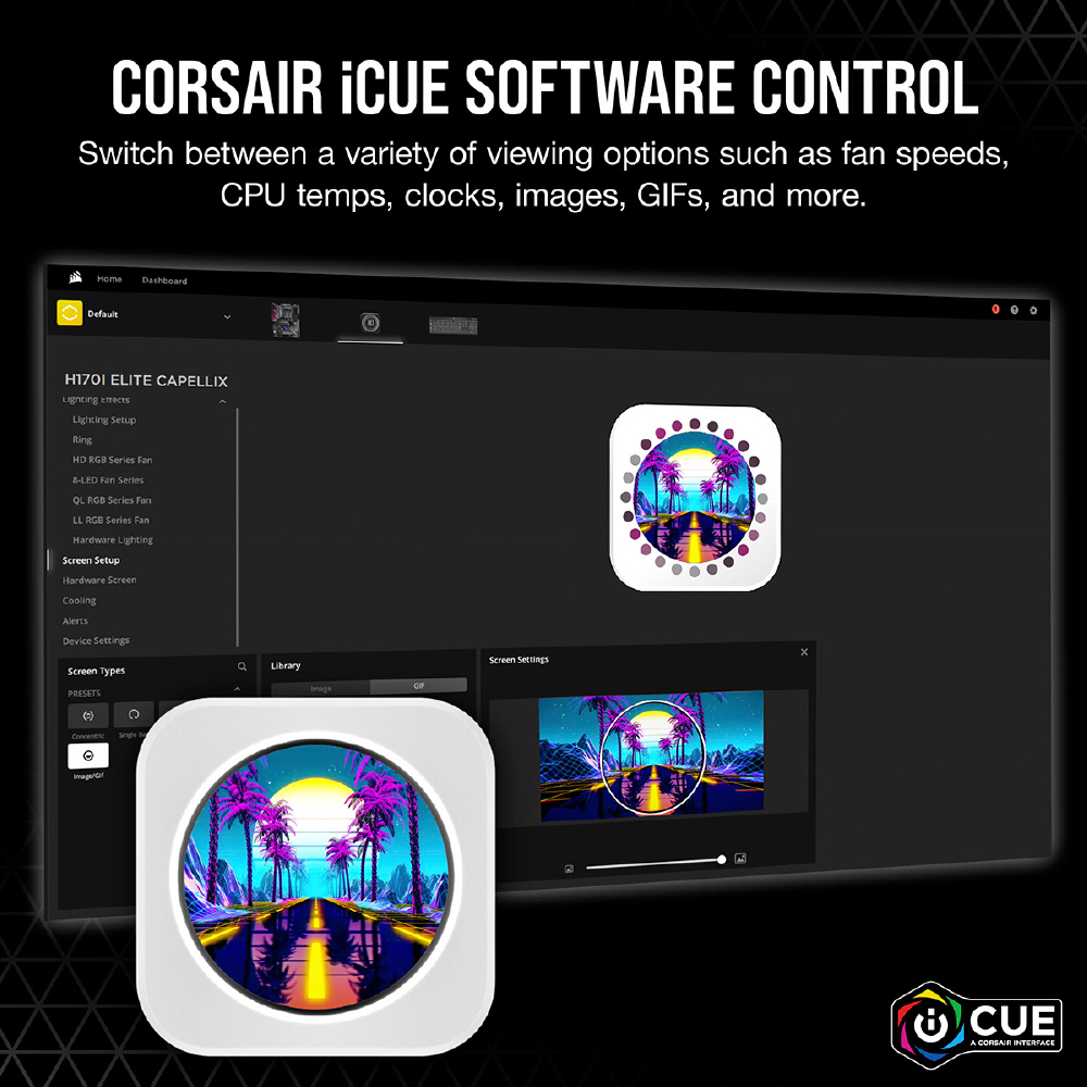 CORSAIR水冷CPUクーラー用 アップグレードキット LCD Display Upgrade