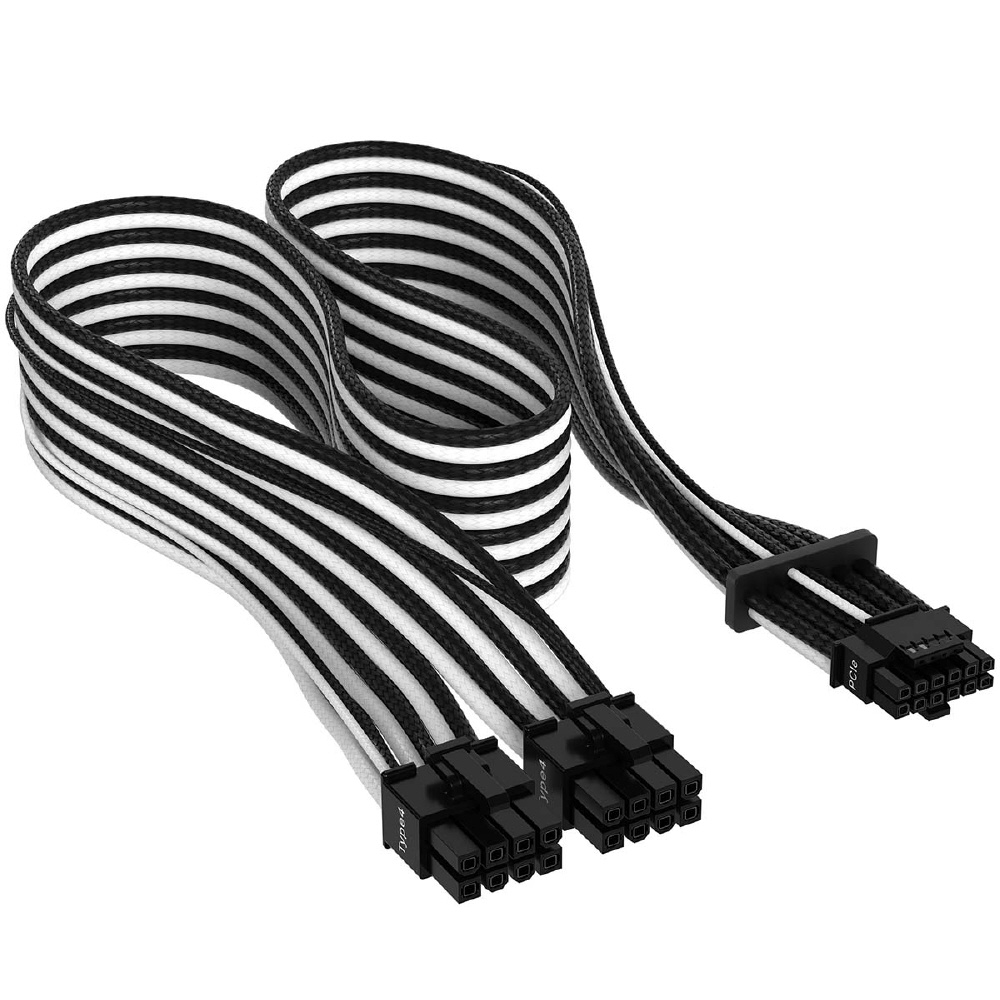 12VHPWRスリーブケーブル PCIe 5.0 12VHPWR PSU Individually Sleeved Cable Black/White  ブラック/ホワイト CP-8920333｜の通販はソフマップ[sofmap]