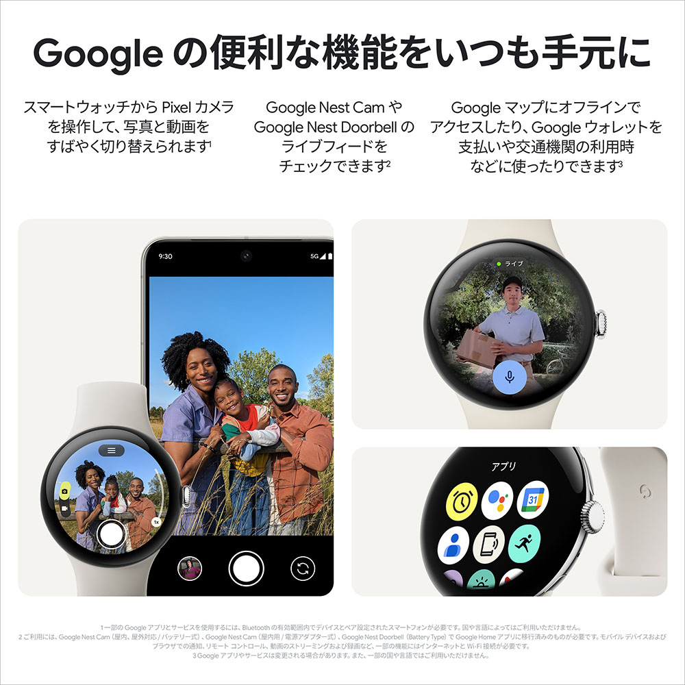 GA05736-US スマートウォッチ Google Pixel Watch 3 45mm Polished Silver アルミケース/Porcelain  アクティブ バンド(WiFi) Silver/Porcelain｜の通販はソフマップ[sofmap]