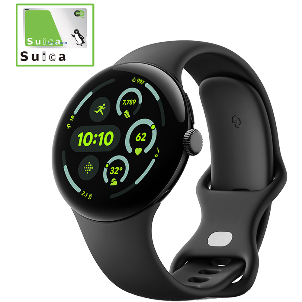 GA05785-US スマートウォッチ Google Pixel Watch 3 45mm Matte Black アルミケース/Obsidian  アクティブ バンド(WiFi) Black/Obsidian｜の通販はソフマップ[sofmap]