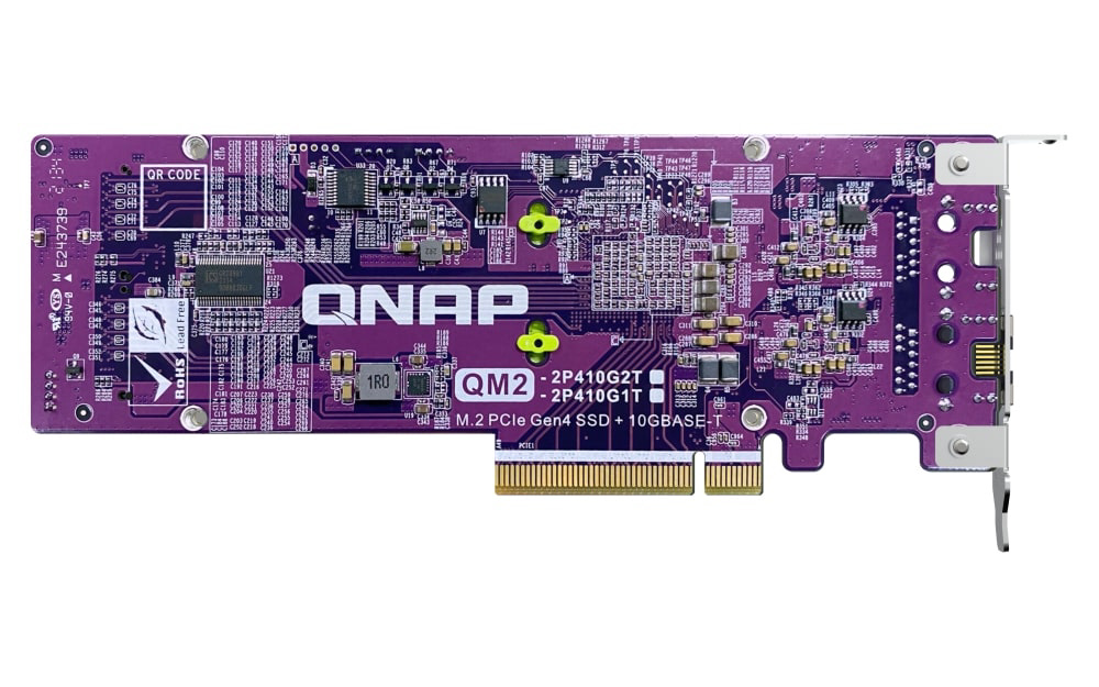QNAP QM2-2S10G1TA 拡張カード QM2-2S10G1TA | Flexible and versatile, boosts performance