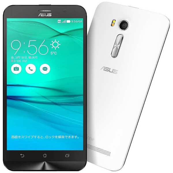 ZenFone GO Series ホワイト「ZB551KL-WH16」 Android 5.1.1・5.5型・メモリ/ストレージ：2GB/16GB  microSIMｘ2 SIMフリースマートフォン ZB551KL-WH16 ホワイト|ASUS(エイスース)